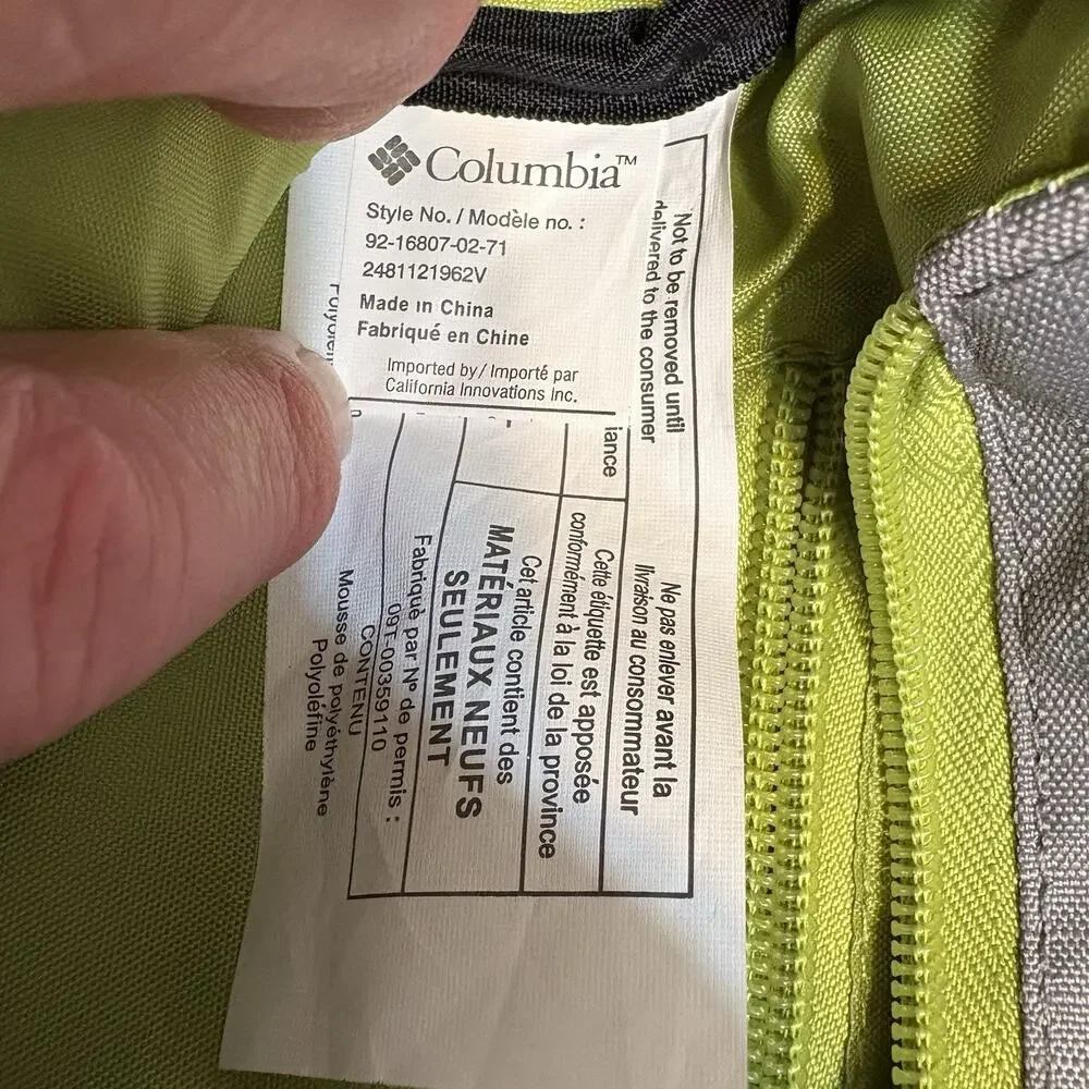 Columbia Messenger Diaper‎ Bag Timeless Travel w Thermal Bottle Chamber Gray F5
